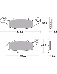 pastillas de freno moto brembo genuinas 07ka1907 delantero izquierda 2