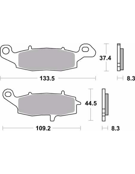 pastillas de freno moto brembo genuinas 07ka19la delantero izquierda