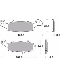 pastillas de freno moto brembo genuinas 07ka19sr delantero izquierda 2