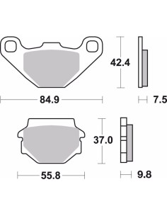pastillas de freno moto brembo organicas 07ks04tt 2