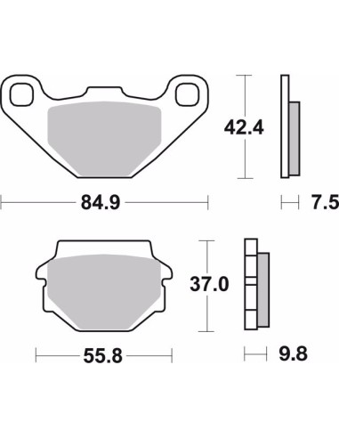 pastillas de freno moto brembo organicas 07ks04tt