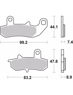 pastillas de freno moto brembo organicas 07su17tt 2