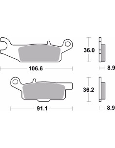 pastillas de freno moto brembo sinterizadas 07ya50sd 2