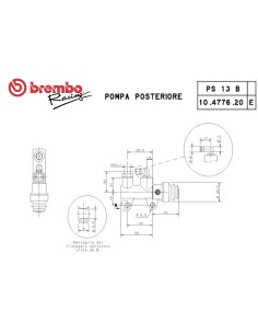 bomba de freno trasero brembo ps13b 10477620 2