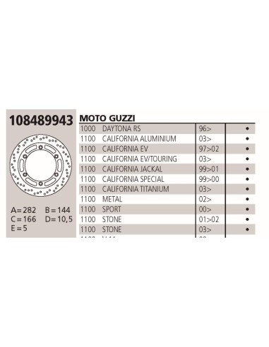 disco brembo genuine guzzi 800 daytona 108489943
