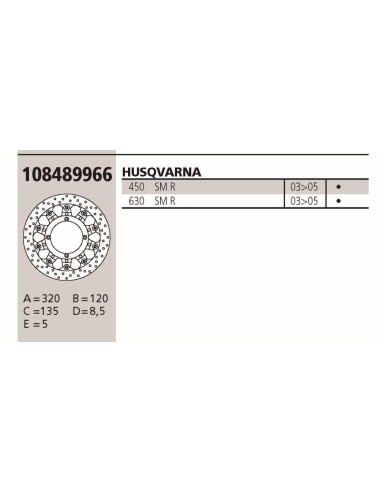 disco de freno brembo genuine husqvarna smr 108489966