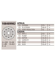 disco de freno brembo genuine ducati 600 monster 108489982