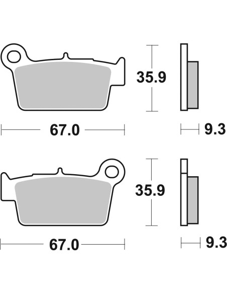 pastilla de freno brembo cc carbon ceramic 67 35 9 9 3 mm 07ya41cc