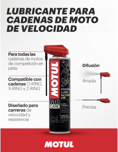 lubricante de cadena motul c4 chain lube factory line 114836 aerosol 100 ml 2