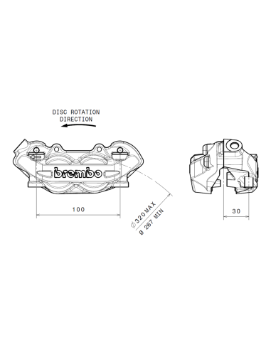 pinza de freno brembo delantero izquierdo gris 920997018