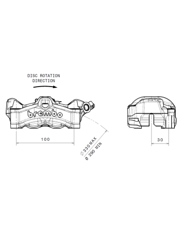 pinza de freno brembo stylema lado izquierdo 920d02094