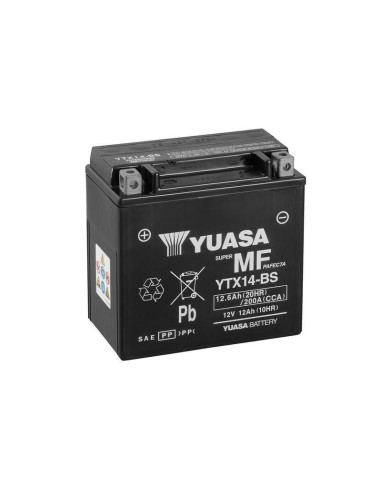 bateria para motocicleta yuasa mf 12 6ah cp ytx14 bs