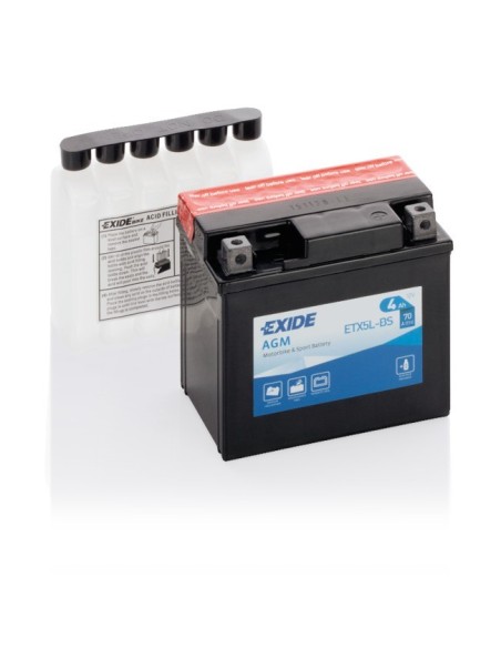bateria para moto exide agm mc dry ytx5l bs