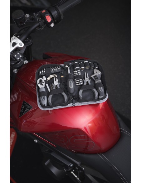 kit herramientas moto oxford tool kit pro v2 ox770v2 35 piezas bajo asiento con torx y car