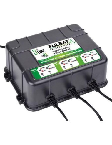 cargador de bateria fulbat triple estacion de carga fulbank 75047