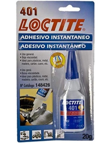 adhesivo instantaneo loctite 401 404911 20 g para moto y automocion