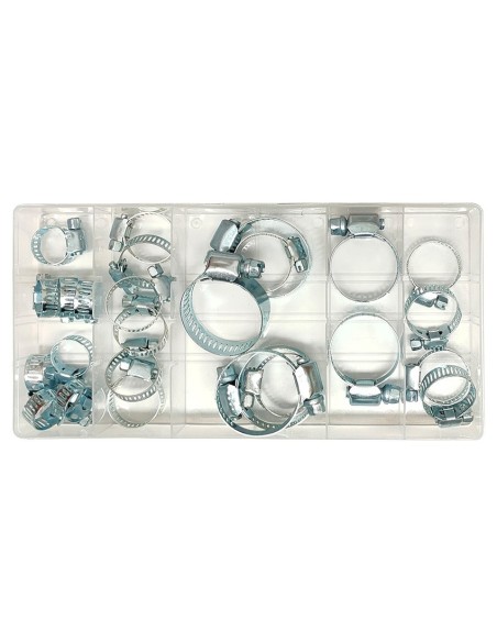 surtido de abrazaderas toolhub 9843 para mangueras 26 piezas