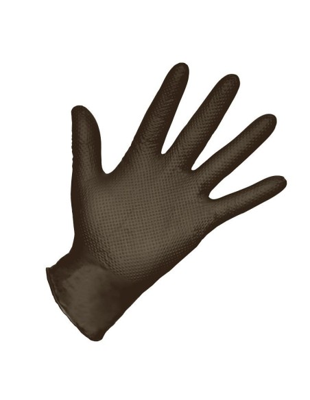 guantes de nitrilo d10080l dune negros diamantados 100 uds