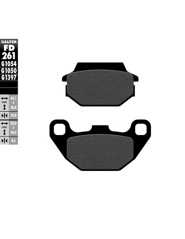 pastillas de freno moto galfer scooter fd261g1050