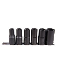 juego de 6 vasos helicoidales de 1 2 pulgadas sobre carril king tony 9td036mr
