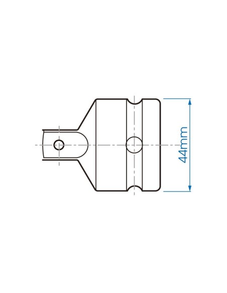 adaptador reductor de 3 4 a 1 2 pulgadas diametro de 44 mm king tony 6864p