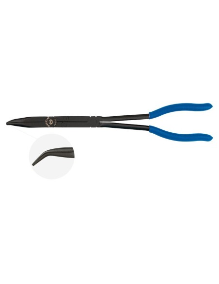 alicate extralargo acodado de punta semirredonda y doble articulacion king tony 633913c