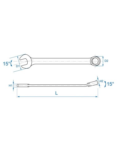 llave mixta 13 mm king tony 106013 cromo vanadio din 3113a