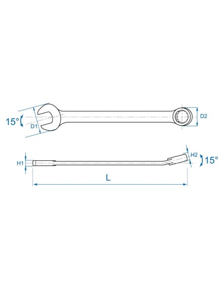 llave mixta 13 mm king tony 106013 cromo vanadio din 3113a