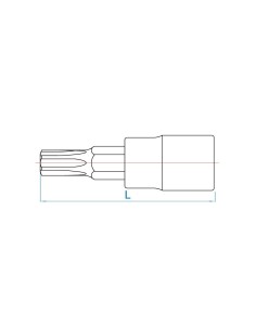 vaso con punta torx t15 inviolable y cuadradillo de 1 4 pulgadas king tony 203715 2