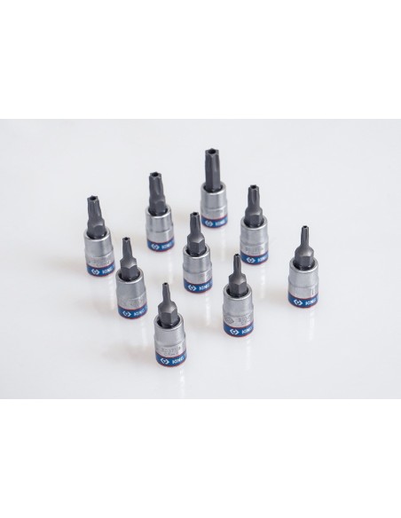 vaso con punta torx t10 inviolable y cuadradillo de 1 4 pulgadas king tony 203710