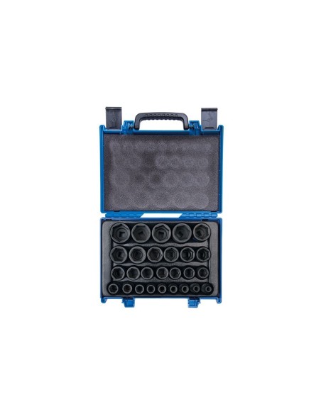 juego de 27 vasos de impacto de 6 caras y cuadradillo de 1 2 pulgadas king tony 4427mp
