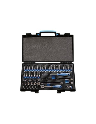 juego metrico de vasos de 6 caras y accesorios de 1 4 pulgadas 50 piezas king tony 2550mr