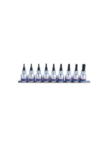 juego de 9 vasos con punta y cuadradillo de 1 2 pulgadas sobre carril king tony 4109pr10