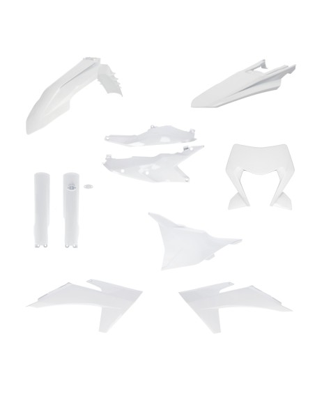 kit completo de plasticos acerbis 0026809 030 ktm exc exc f 125 500 blanco