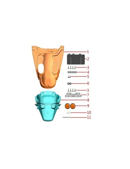 goma protectora trasera contra salpicaduras zairon zs3