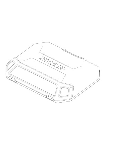 tapa aluminio shad para maleta de moto terra 203163r