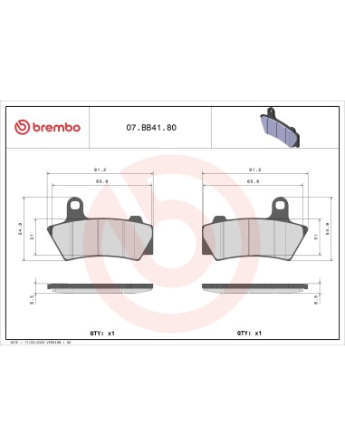 pastillas de freno traseras brembo 07bb4180 para bmw r 18 y r 18 transcontinental