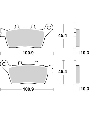 pastillas de freno traseras brembo 07ya60sp sinterizadas 100 9 x 45 7 x 10 mm