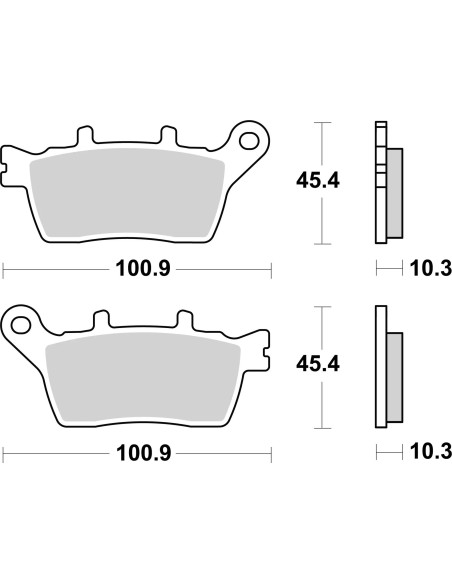 pastillas de freno traseras brembo 07ya60sp sinterizadas 100 9 x 45 7 x 10 mm