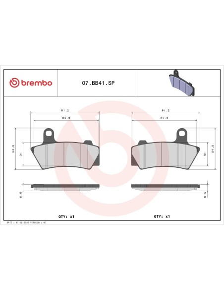 pastillas traseras brembo bmw r18