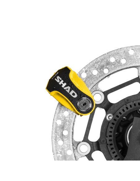 antirrobo de disco shad c0s6103a con alarma sc61a amarillo