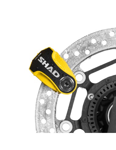antirrobo de disco shad c0s6203a con alarma sc62a amarillo