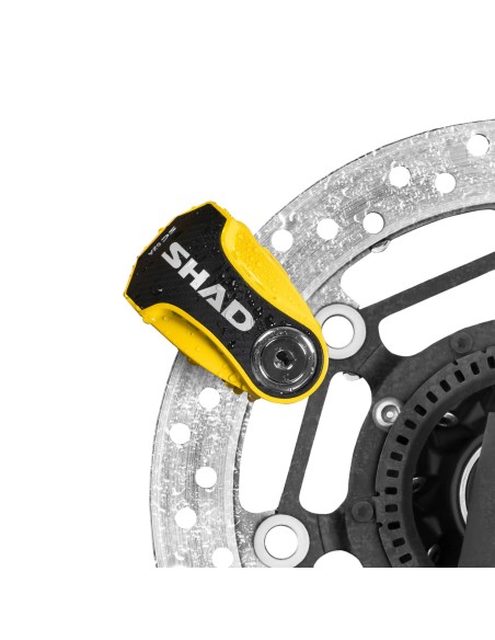 antirrobo de disco shad c0s6203a con alarma sc62a amarillo