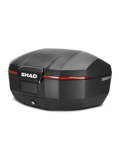 top case moto shad sh51 carbono d0b51106 baul trasero 51 litros