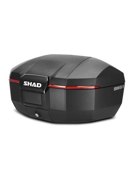 top case moto shad sh51 carbono d0b51106 baul trasero 51 litros
