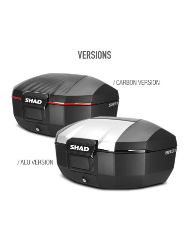 top case moto shad sh51 carbono d0b51106 baul trasero 51 litros