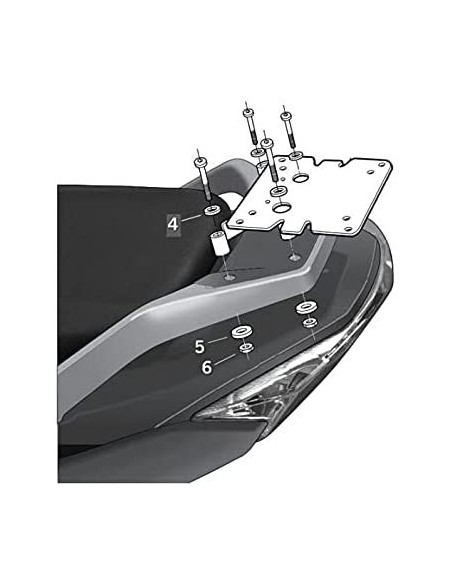 fijacion superior shad para maleta moto daelim s3 q3 125i d0s310st