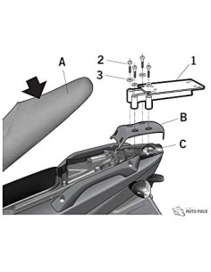 fijacion shad para maleta superior moto gilera runner 50sp vx g0rn56st 2
