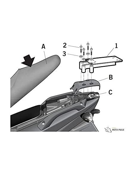 fijacion shad para maleta superior moto gilera runner 50sp vx g0rn56st