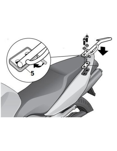 fijacion superior shad para maleta moto honda vfr 800 vte h0vf82st